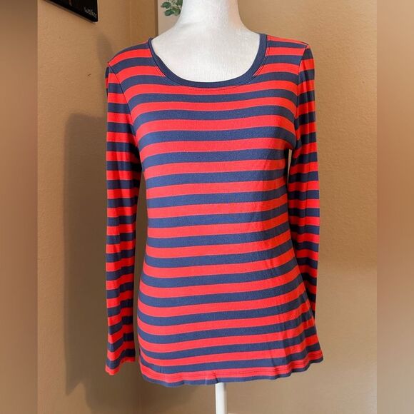 GAP Red and Blue Striped Long Sleeve Top - Picture 3 of 5